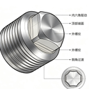 不锈钢堵头，316L，（ ¾' 压紧螺母）