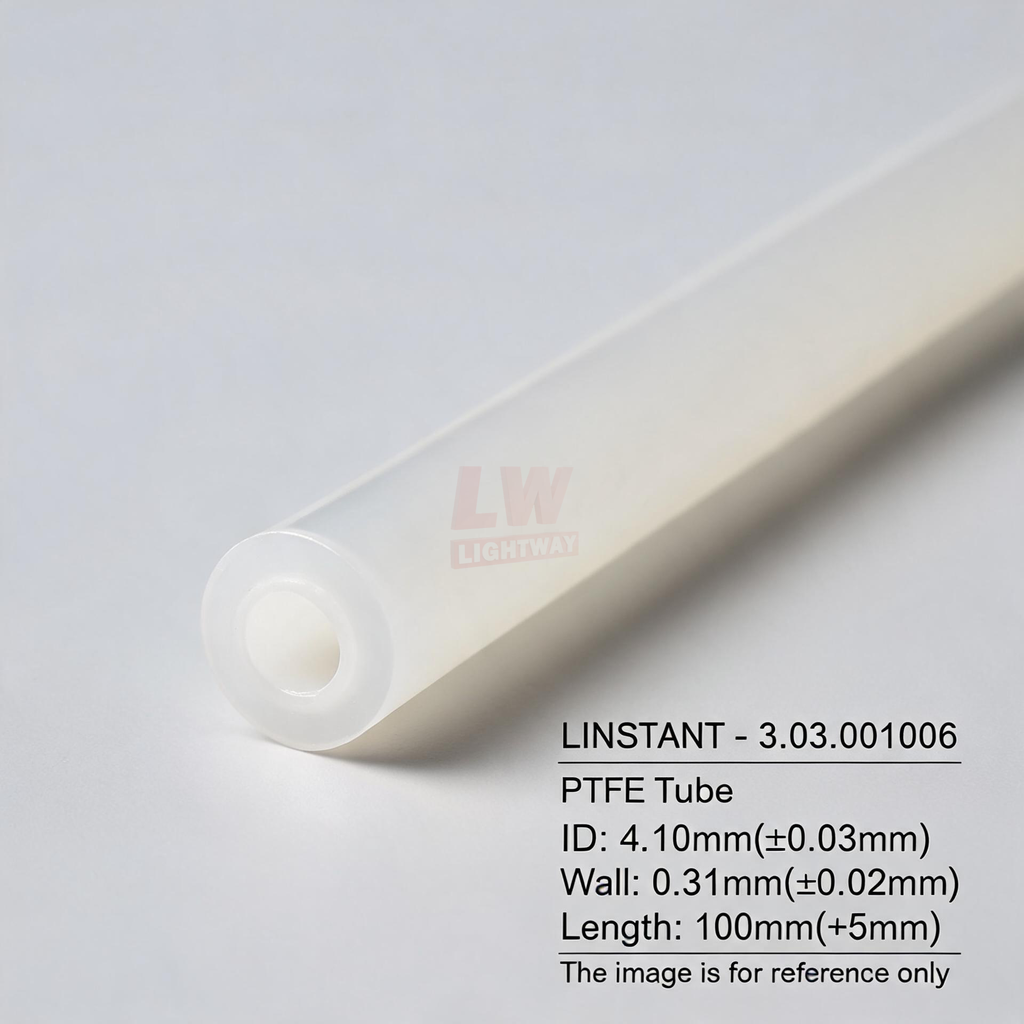LINSTANT - 3.03.001006 / PTFE Tube / ID:4.10mm(±0.03mm), Wall:0.31mm(±0.02mm), Length:100mm(+5mm)