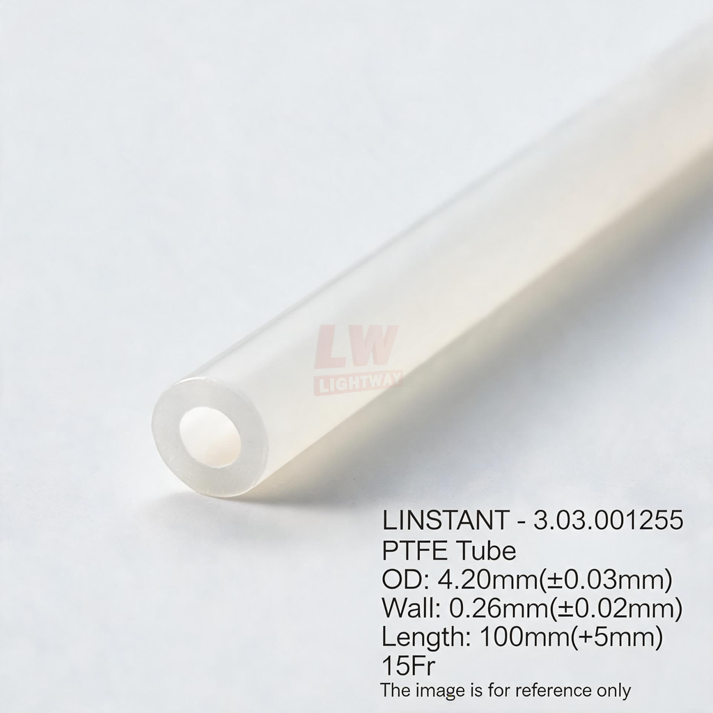 LINSTANT - 3.03.001255 / PTFE管 / OD:4.20mm(±0.03mm)，Wall:0.26mm(±0.02mm)，Length:100mm(+5mm)