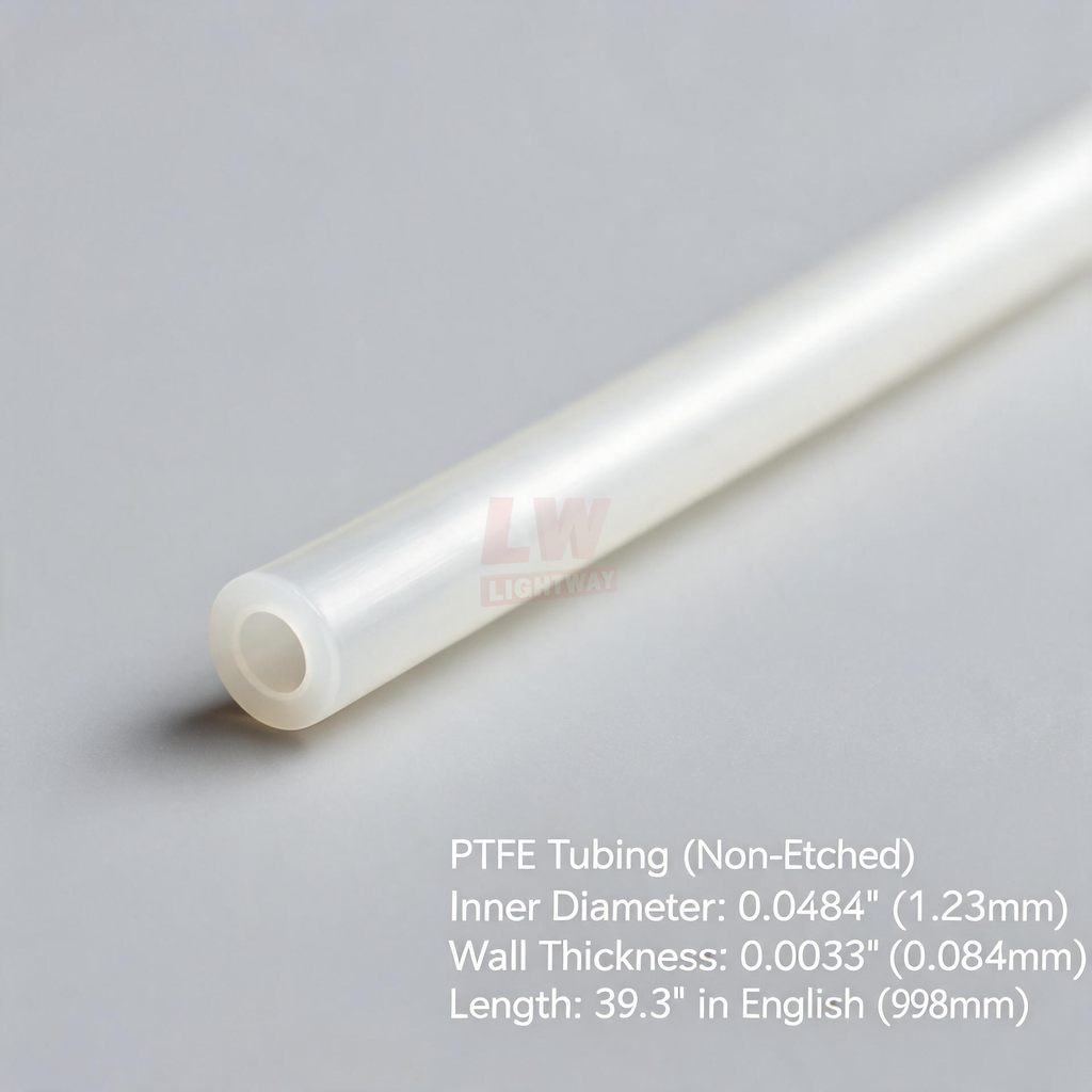 LINSTANT - 3.03.000018 / PTFE Tubing (Non-Etched) / ID:0.0484”(approx. 1.23mm), Wall:0.0033”(approx. 0.084mm), Length:39.3”(approx. 998mm)