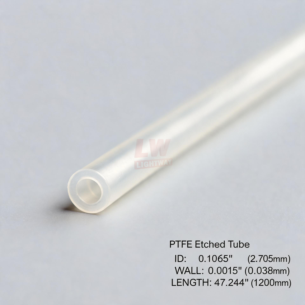 LINSTANT - 3.03.000070 / PTFE Etched Tube / ID:0.1065”(approx. 2.705mm), Wall:0.0015”(approx. 0.038mm), Length:47.244”(approx. 1200mm)