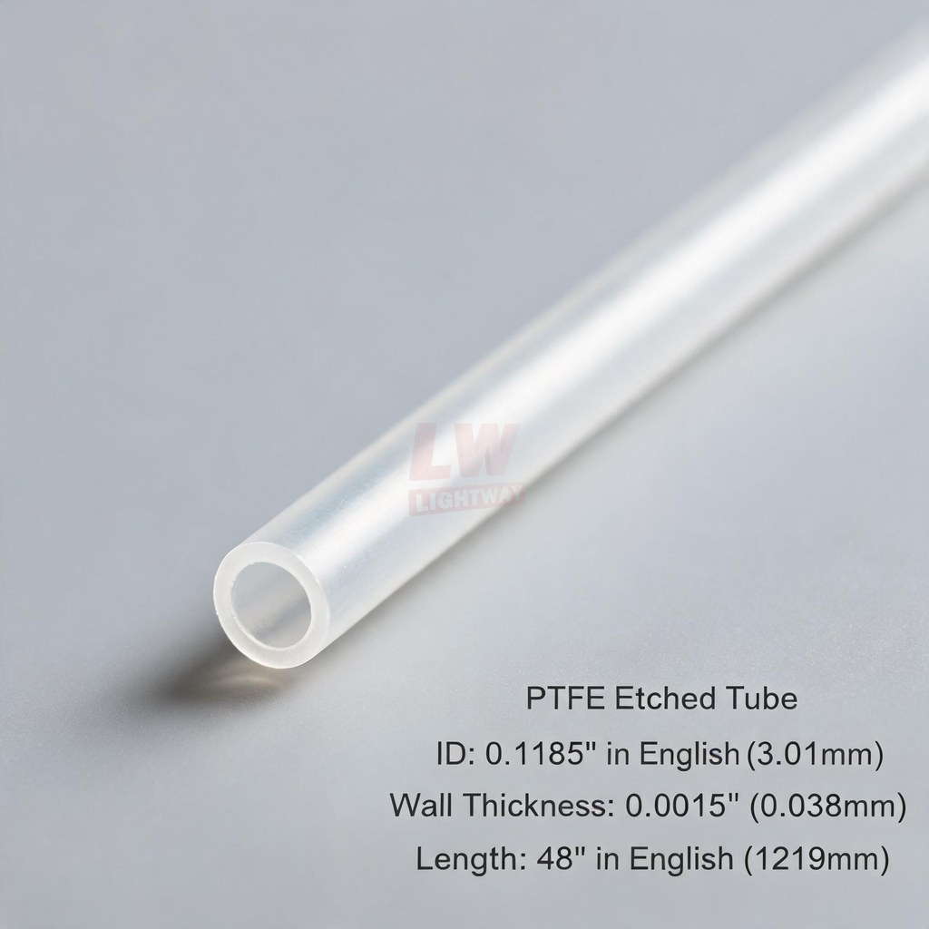 LINSTANT - 3.03.000085 / PTFE蚀刻管 / ID:0.1185”（约3.01mm），Wall:0.0015”（约0.038mm），Length:48”（约1219mm）