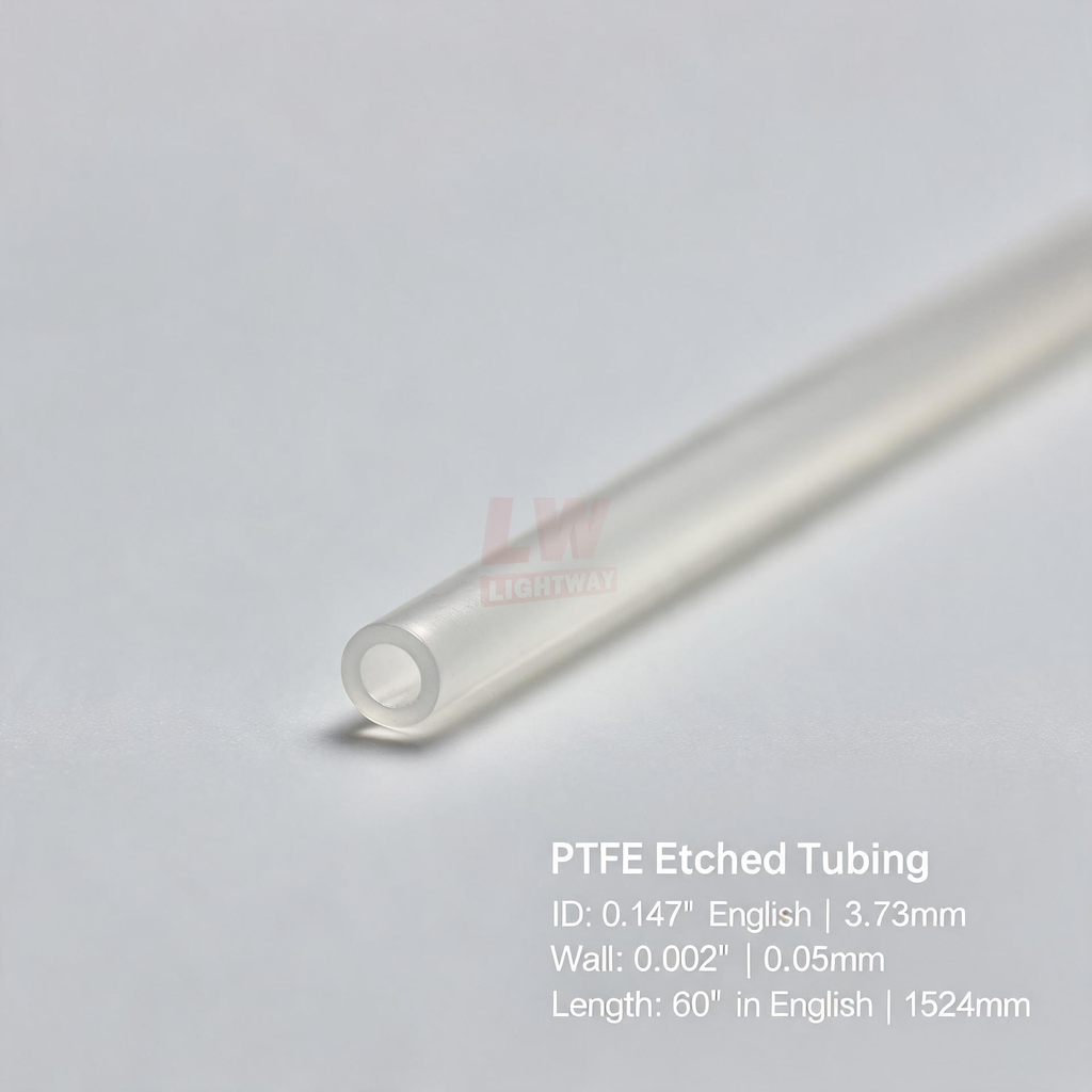 LINSTANT - 3.03.000123 / PTFE Etched Tubing / ID:0.147”(approx. 3.73mm), Wall:0.002”(approx. 0.05mm), Length:60”(approx. 1524mm)