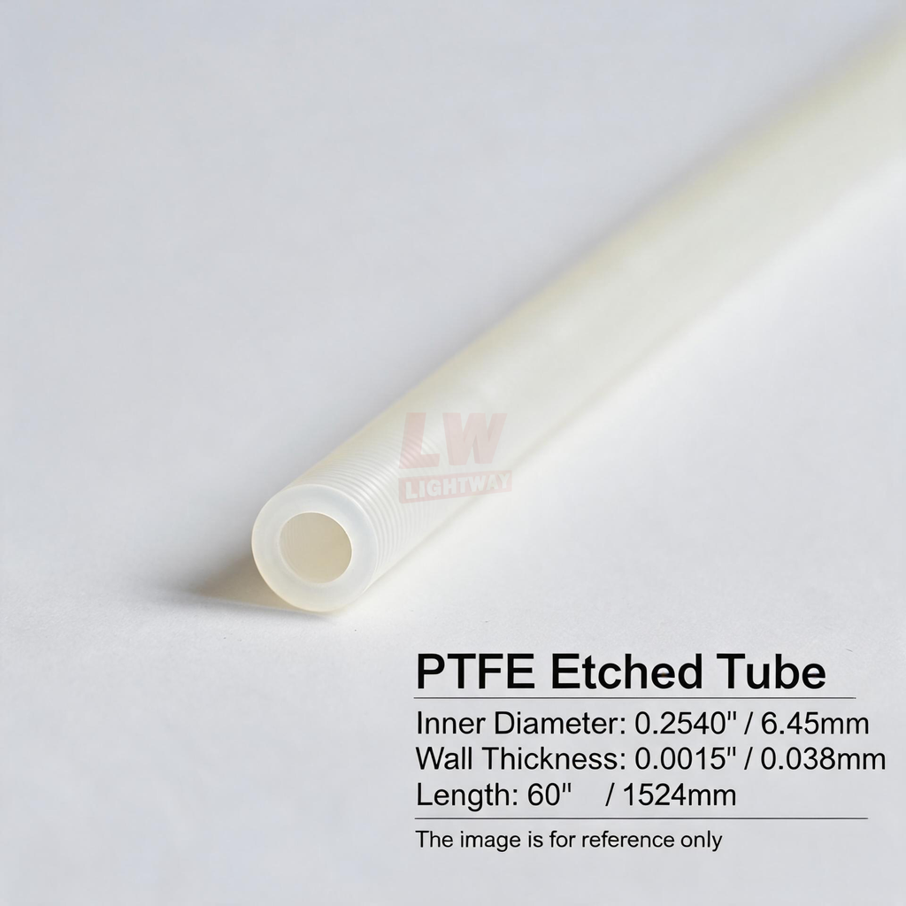 LINSTANT - 3.03.000198 / PTFE Etched Tube / ID:0.2540”(approx. 6.45mm), Wall:0.0015”(approx. 0.038mm), Length:60”(approx. 1524mm)