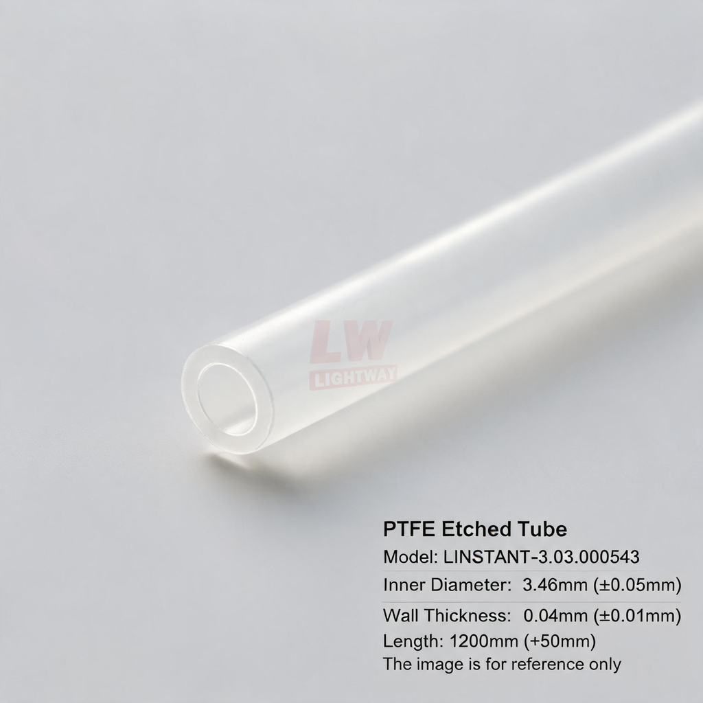 LINSTANT - 3.03.000543 / PTFE Etched Tube / ID:3.46mm(±0.05mm), Wall:0.04mm(±0.01mm), Length:1200mm(+50mm)