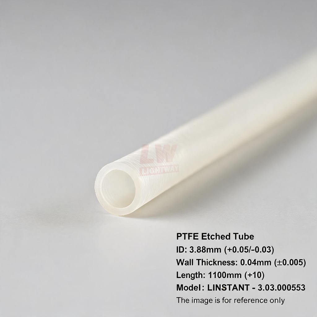 LINSTANT - 3.03.000553 / PTFE蚀刻管 / ID:3.88mm（+0.05/-0.03），Wall:0.04mm（±0.005），Length:1100mm（+10）