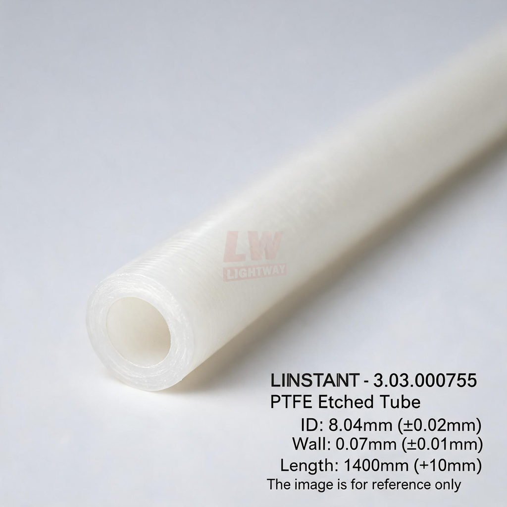 LINSTANT - 3.03.000755 / PTFE蚀刻管 / ID: 8.04mm (±0.02mm); Wall: 0.07mm (±0.01mm); Length: 1400mm (+10mm)