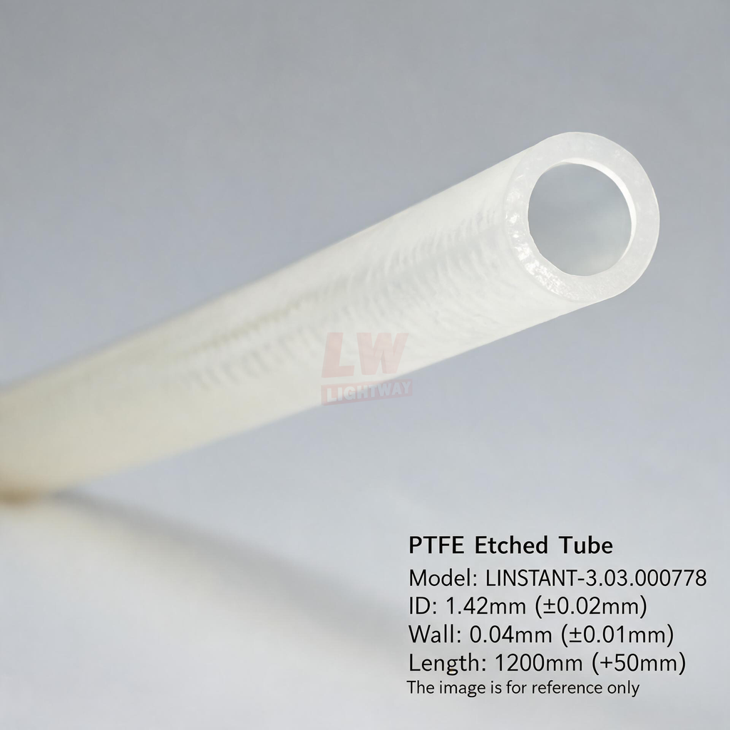 LINSTANT - 3.03.000778 / PTFE蚀刻管 / ID:1.42mm（±0.02mm），Wall:0.04mm（±0.01mm），Length:1200mm（+50mm）
