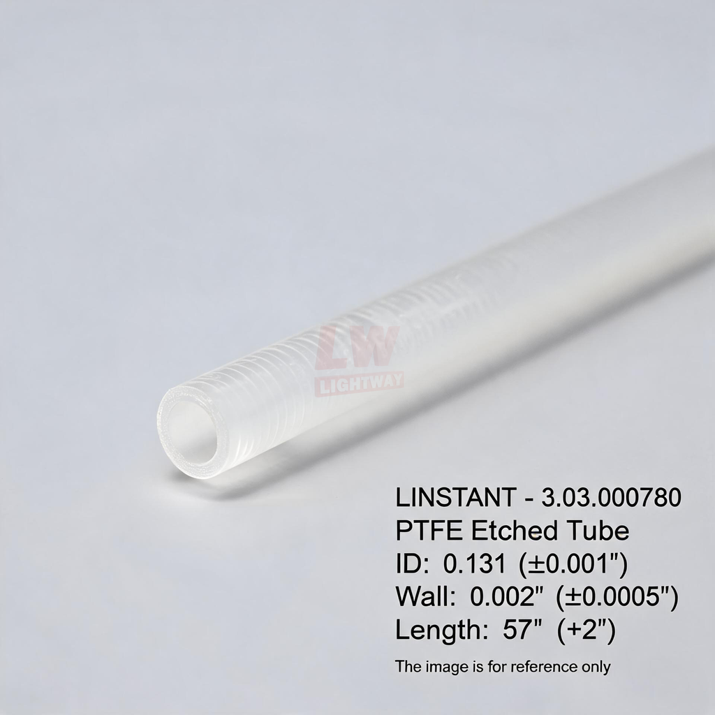 LINSTANT - 3.03.000780 / PTFE Etched Tube / ID:0.131”(±0.001”), Wall:0.002”(±0.0005”), Length:57”(+2”)