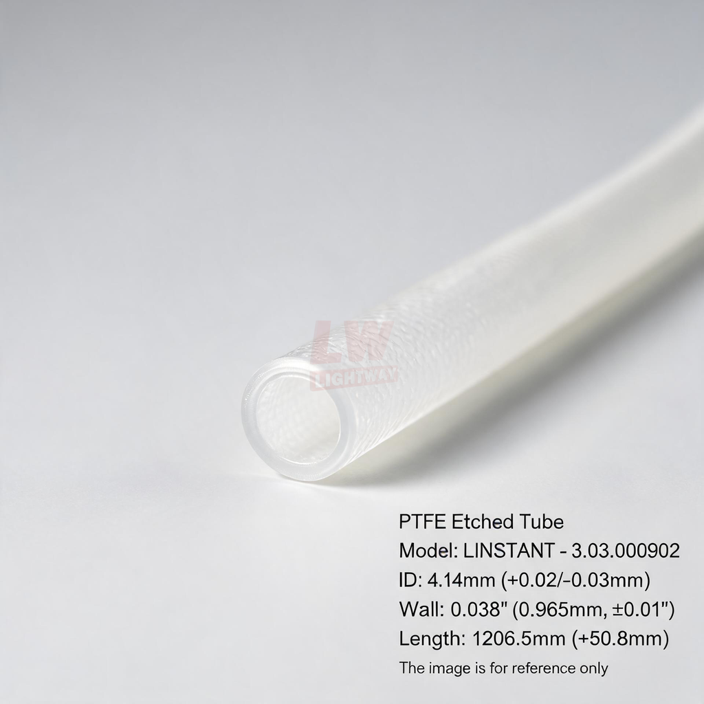 LINSTANT - 3.03.000902 / PTFE Etched Tube / ID:4.14mm(tol. +0.02/-0.03), Wall:0.038”(0.965mm, tol. ±0.01”), Length:1206.5mm(tol. +50.8mm)