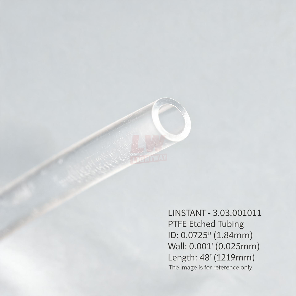 LINSTANT - 3.03.001011 / PTFE Etched Tubing / ID:0.0725”(approx. 1.84mm), Wall:0.001”(approx. 0.025mm), Length:48”(approx. 1219mm)