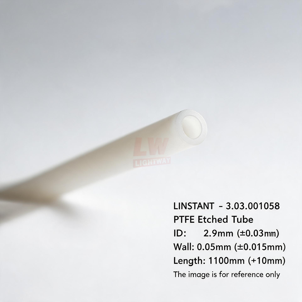 LINSTANT - 3.03.001058 / PTFE蚀刻管 / ID:2.9mm（公差±0.03mm），Wall:0.05mm（公差±0.015mm），Length:1100mm（公差+10mm）
