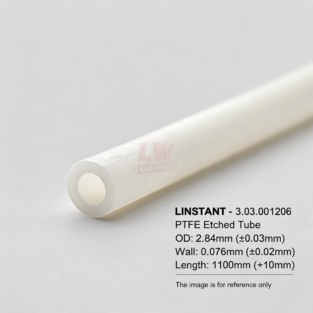 LINSTANT - 3.03.001206 / PTFE蚀刻管 / OD:2.84mm(±0.03mm)，Wall:0.076mm(±0.02mm)，Length:1100mm(+10mm)