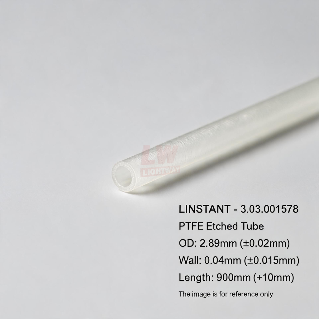 LINSTANT - 3.03.001578 / PTFE Etched Tube / OD: 2.89mm (±0.02mm); Wall: 0.04mm (±0.015mm); Length: 900mm (+10mm)