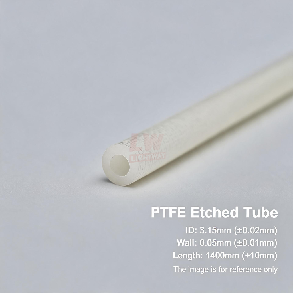 LINSTANT - 3.03.001601 / PTFE Etched Tube / ID:3.15mm(tol. ±0.02mm), Wall:0.05mm(tol. ±0.01mm), Length:1400mm(tol. +10mm)