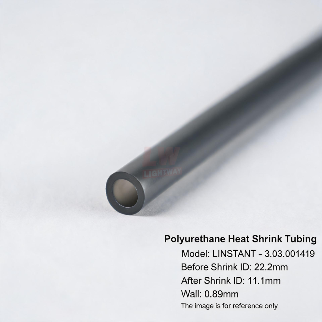 LINSTANT - 3.03.001419 / 聚氨酯热缩管90A / Polyurethane Heat Shrink Tubing / 收缩前ID: 22.2mm, 收缩后ID: 11.1mm, Wall: 0.89mm