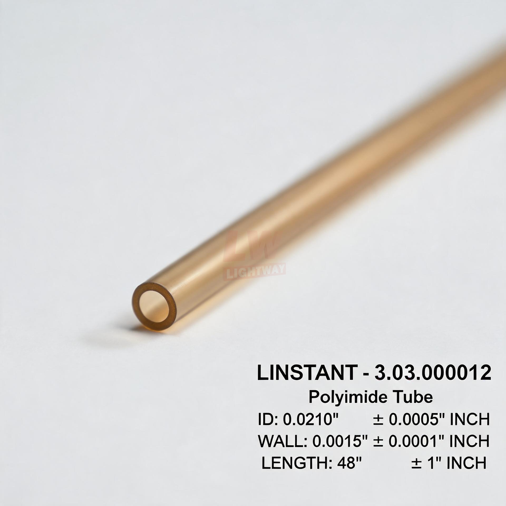 LINSTANT - 3.03.000012 / 聚酰亚胺管 / ID:0.0210”（±0.0005”），Wall:0.0015”（±0.0001”），Length:48”（±1”）
