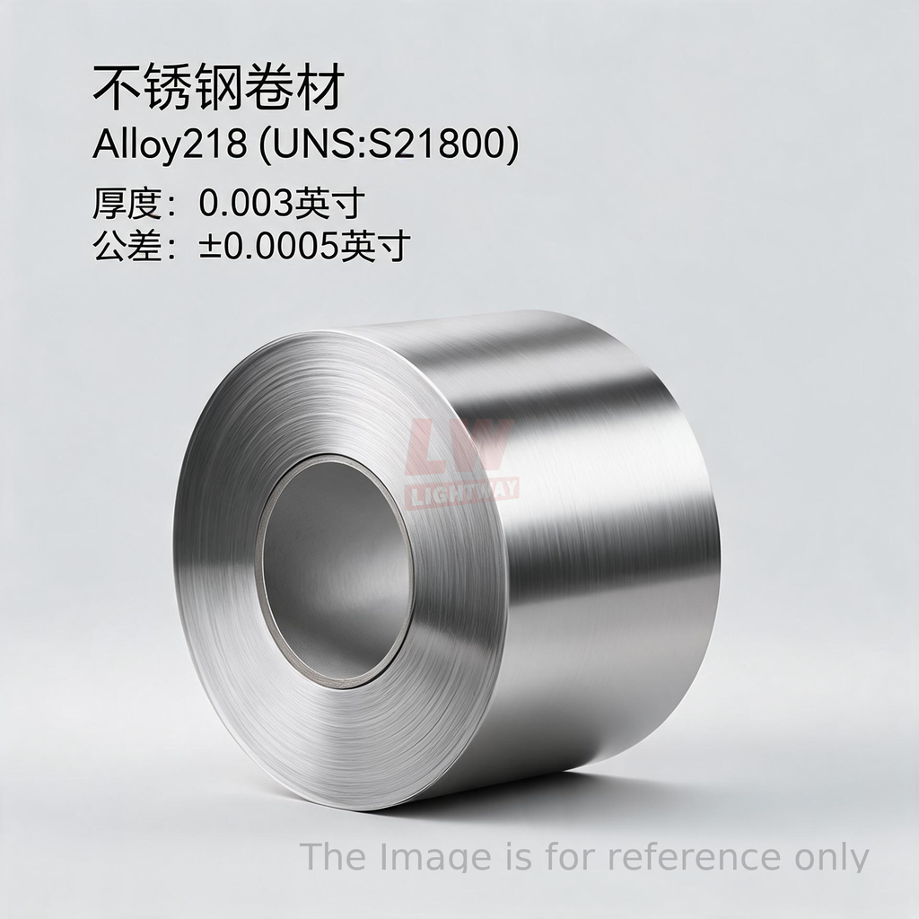 不锈钢卷材 / Alloy218(UNS:S21800) / 厚度：0.003英寸 / 公差：±0.0005英寸