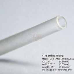 [006-100135-000] LINSTANT - 3.03.000650 / PTFE蚀刻管 / PTFE Etched Tubing / ID:0.171”（4.34mm），Wall:0.002”（0.05mm），Length:55”（1397mm）