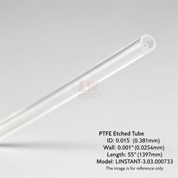 [006-100140-000] LINSTANT - 3.03.000733 / PTFE蚀刻管 / PTFE Etched Tube / ID:0.015”（0.381mm），Wall:0.001”（0.0254mm），Length:55”（1397mm）
