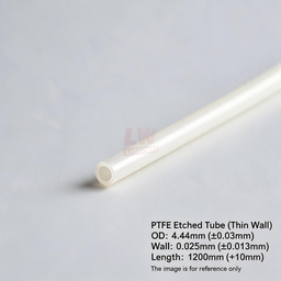 [006-100203-000] LINSTANT - 3.03.210048 / PTFE蚀刻管 / OD: 4.44mm (±0.03mm); Wall: 0.025mm (±0.013mm); Length: 1200mm (+10mm)