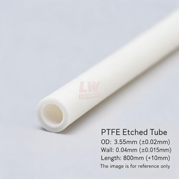 [006-100354-000] LINSTANT - 3.03.210034 / PTFE蚀刻管 / OD:3.55mm（公差±0.02mm），Wall:0.04mm（公差±0.015mm），Length:800mm（公差+10mm）