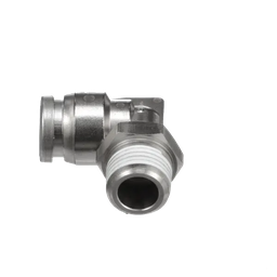 [007-3009-1014-001] SMC - 气动管快速接头 / KQG2L07-N01S / KQG2L07-N01S 90 deg Elbow With Sealant, Elbow, 1/4 x 1/8 in, Tube x MNPT End Style, 316 Stainless Steel